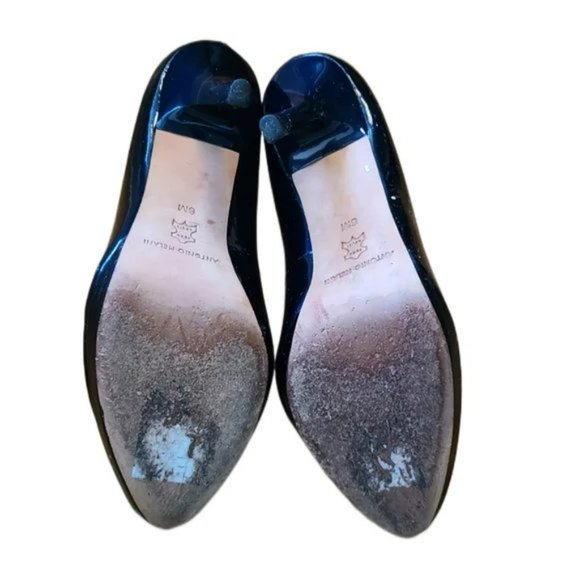 Antonio Melani Joanne Black Genuine Patent Leather Stilletto Pumps Size 6 - Picture 5 of 6